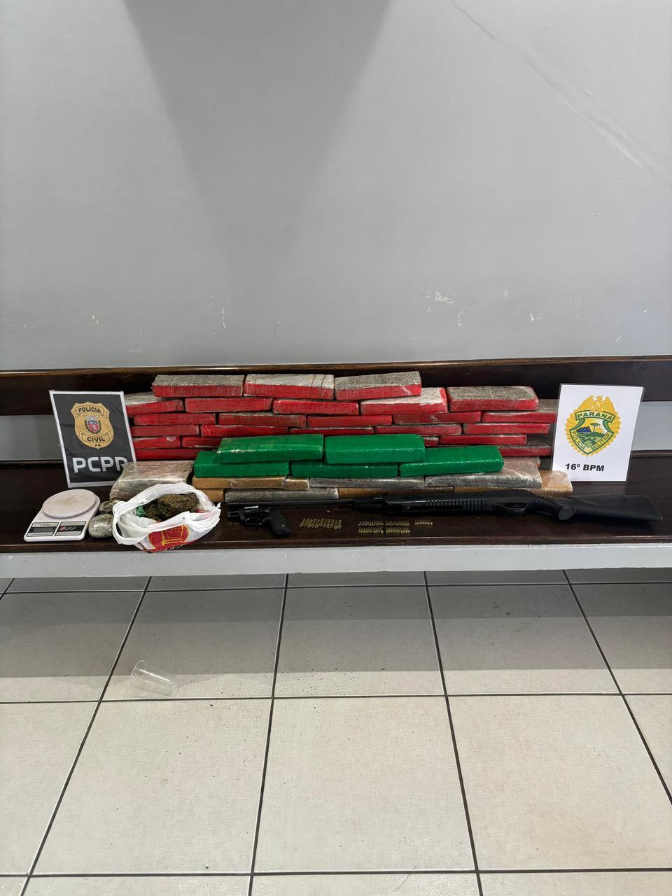 Homem é preso com drogas e armas de fogo em operação conjunta da Polícia Civil e Choque