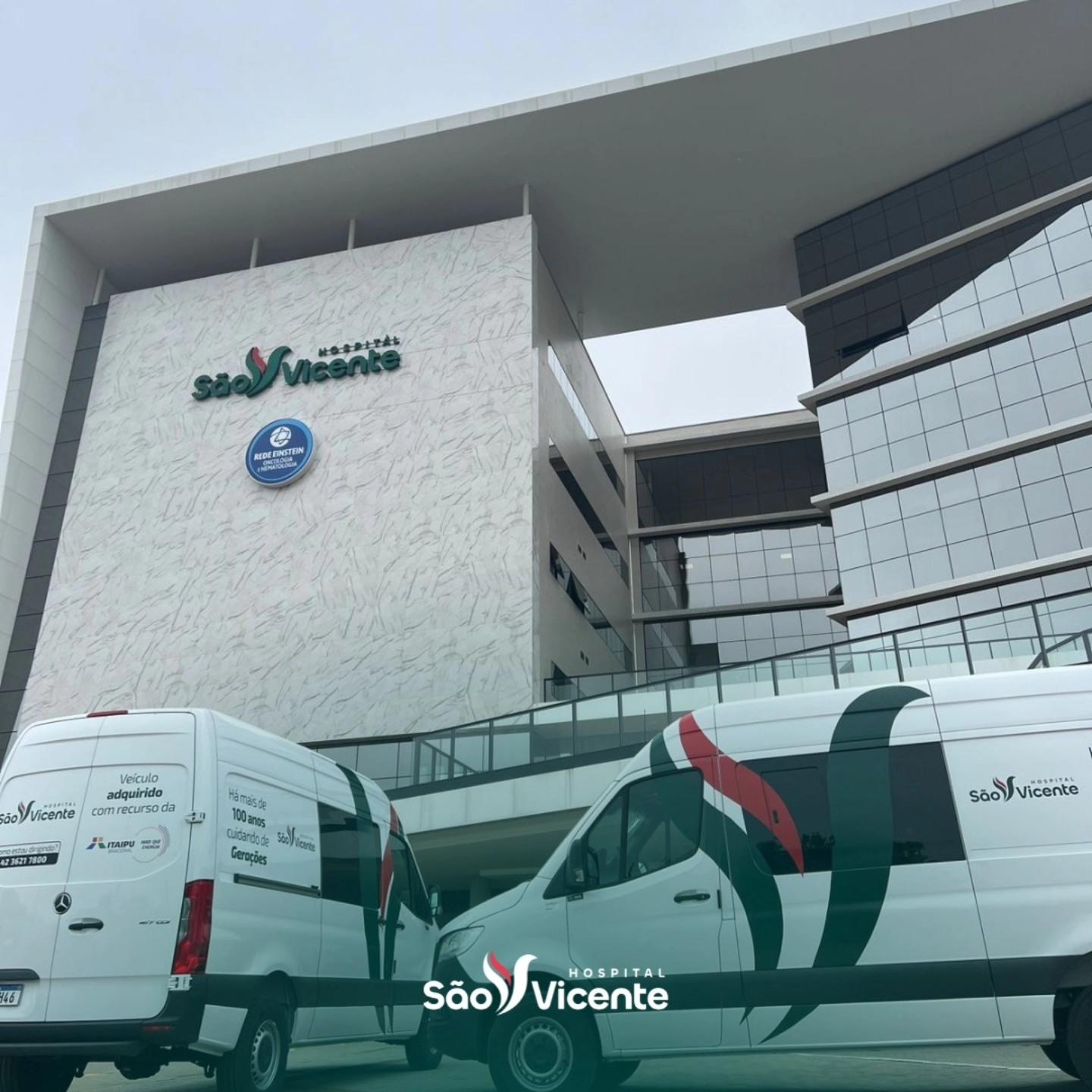 Hospital São Vicente recebe reforço com novas vans e usinas de oxigênio