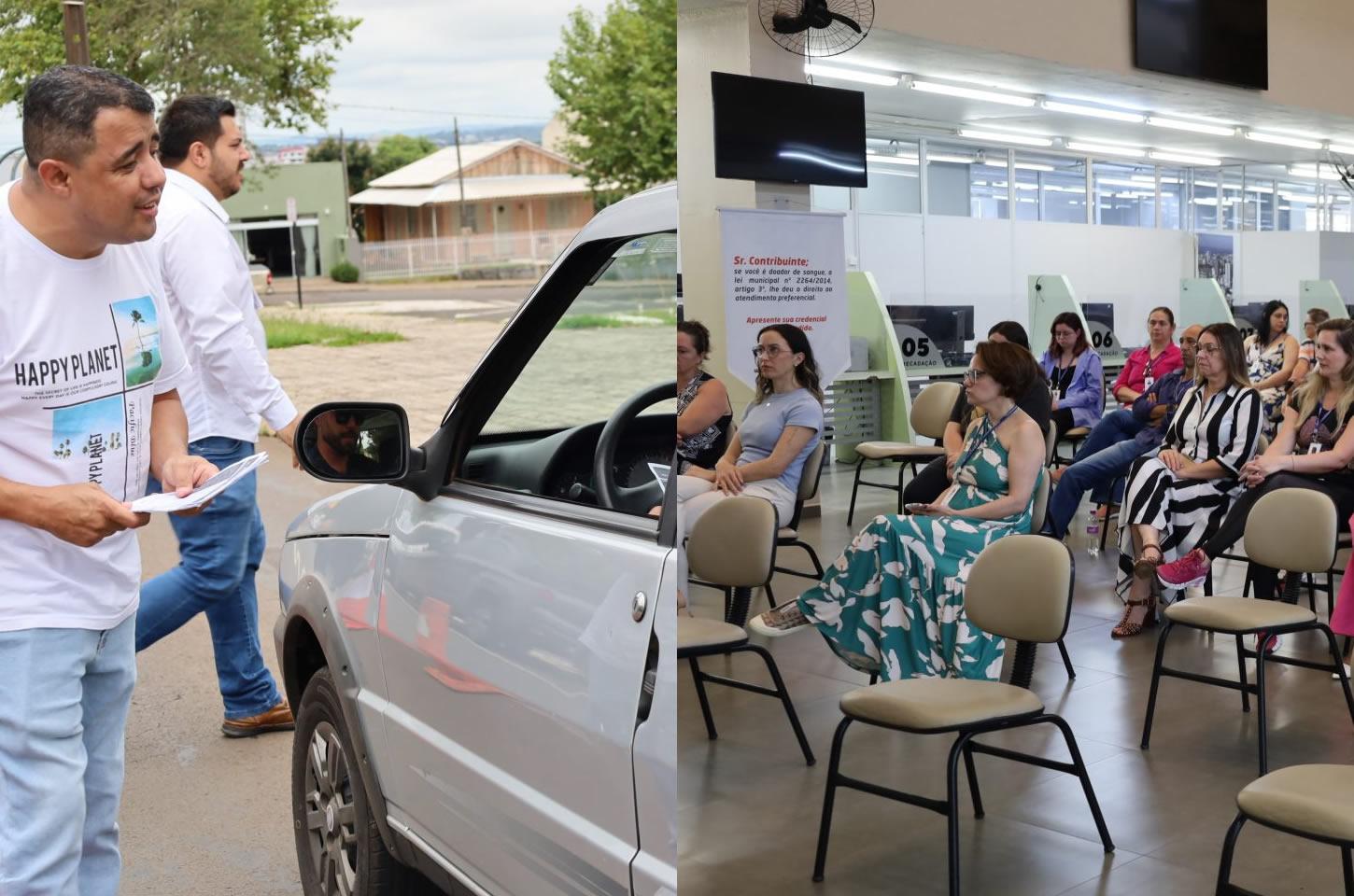 Janeiro Branco encerra com blitz educativa e palestra sobre saúde mental para servidores públicos