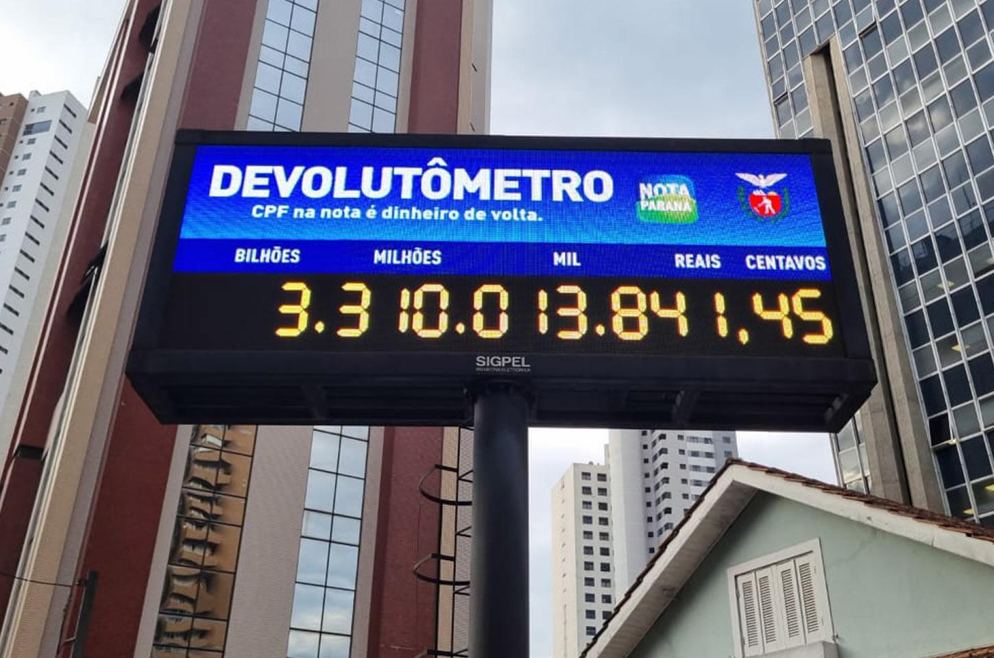 Nota Paraná devolve créditos do ICMS a número recorde de consumidores nesta sexta-feira