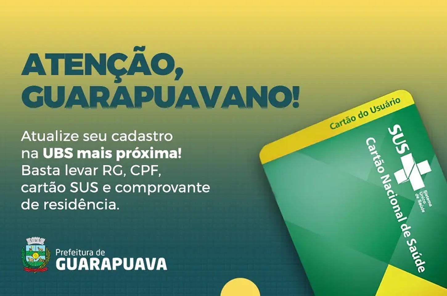 Atenção! Secretaria de Saúde alerta população para manter cadastro no SUS atualizado