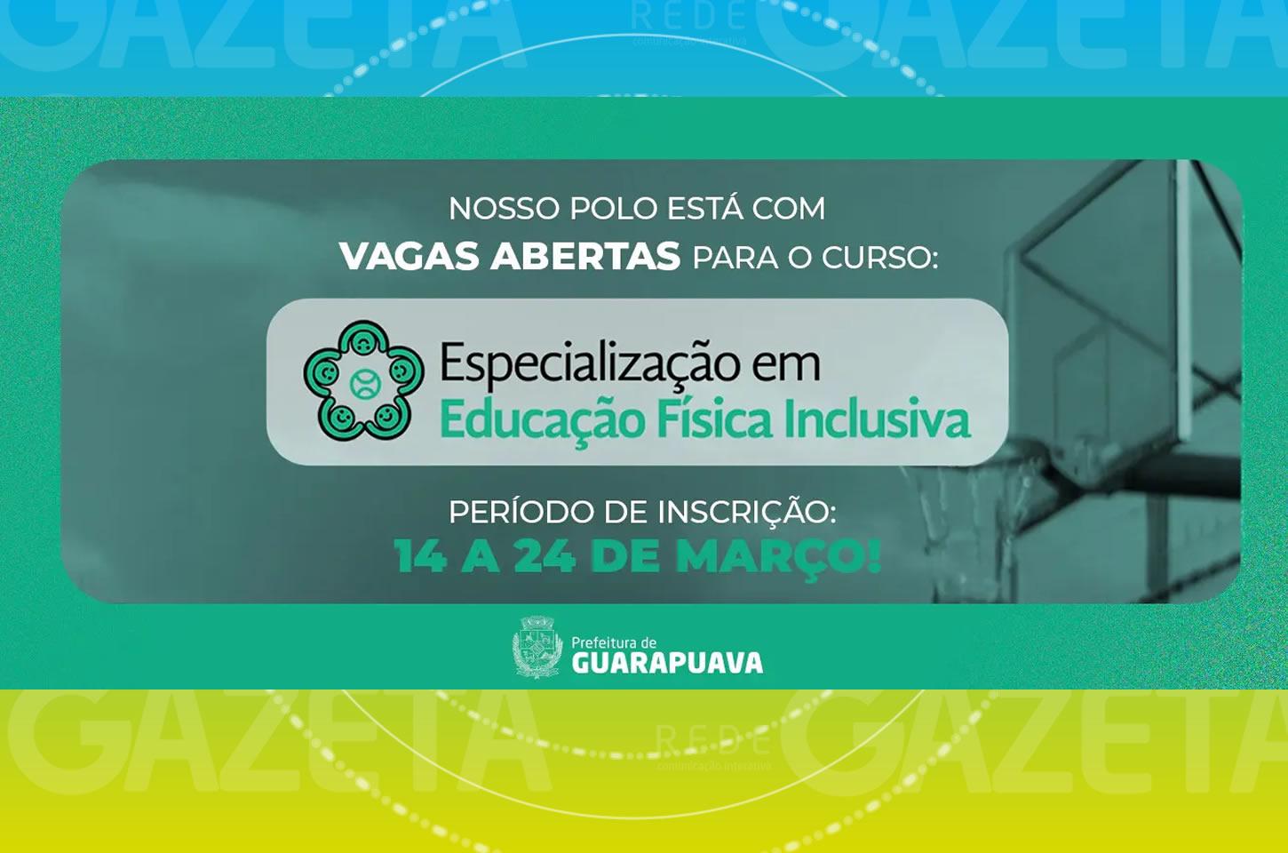 A partir do dia 14 de março, profissionais da Educação Física poderão se inscrever na Especialização em Educação Física Inclusiva