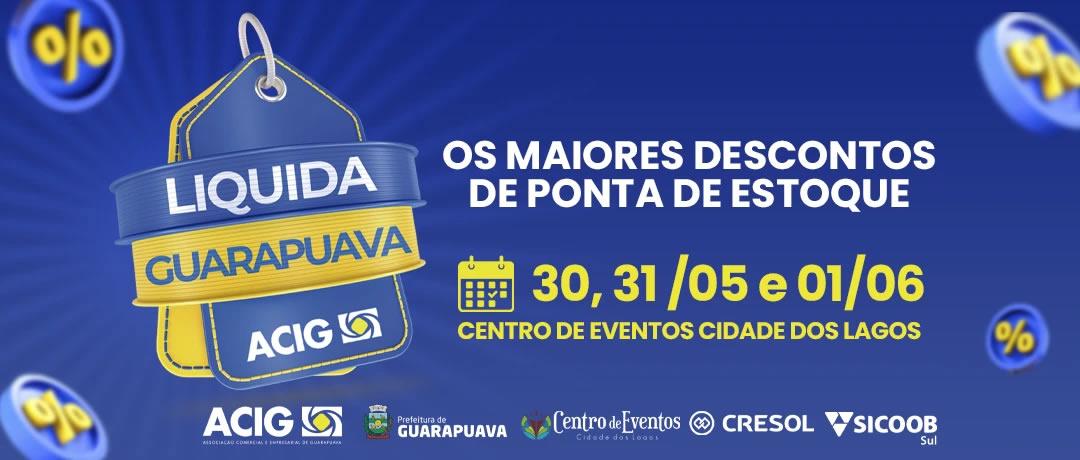 Liquida Guarapuava 2025 será no Centro de Eventos Cidade dos Lagos com descontos e atrações para toda a família