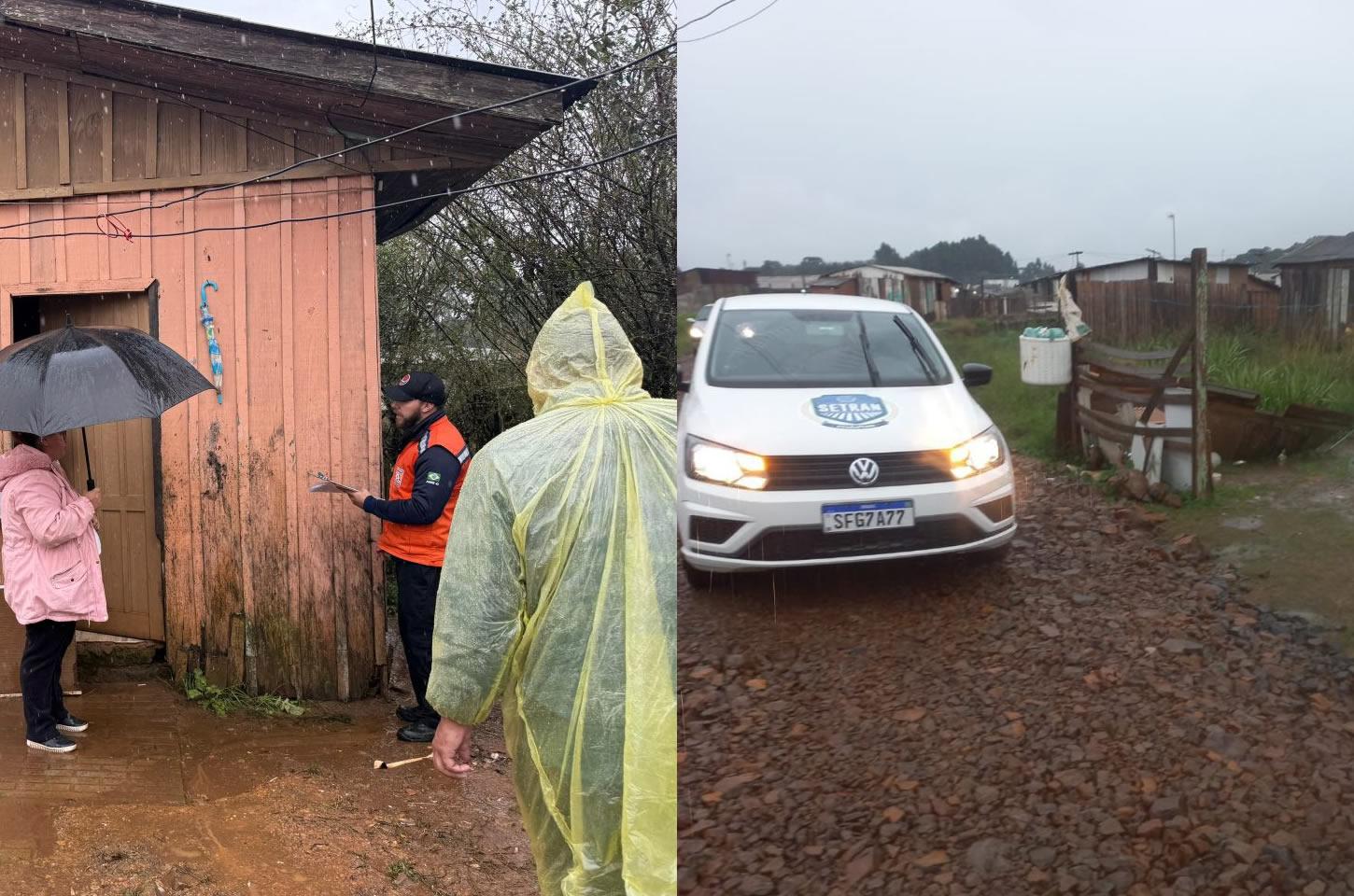 Defesa Civil atua com rapidez para conter danos causados pelas chuvas em Guarapuava