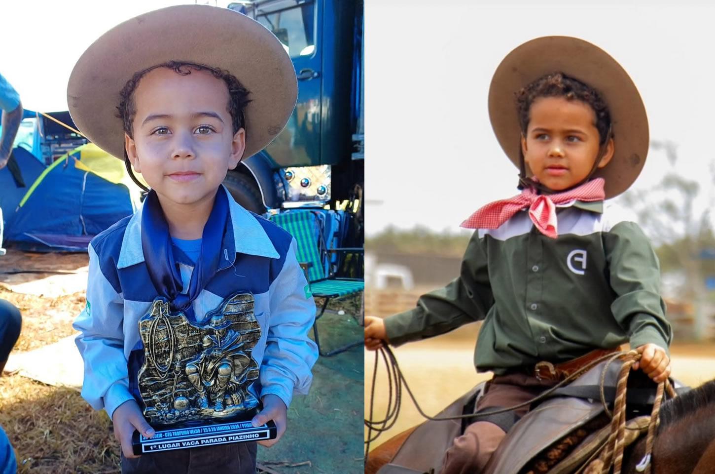 Guilherme, o piazinho do laço: Aos 6 anos, menino de Guarapuava representa o Paraná no Nacional