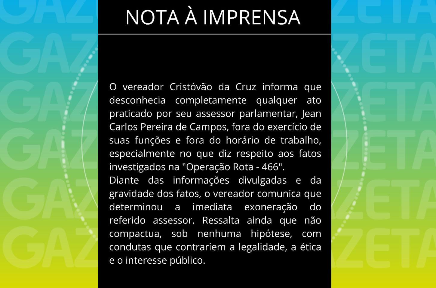 Vereador de Guarapuava exonera assessor citado em operação do Gaeco e diz desconhecer envolvimento dele com crimes