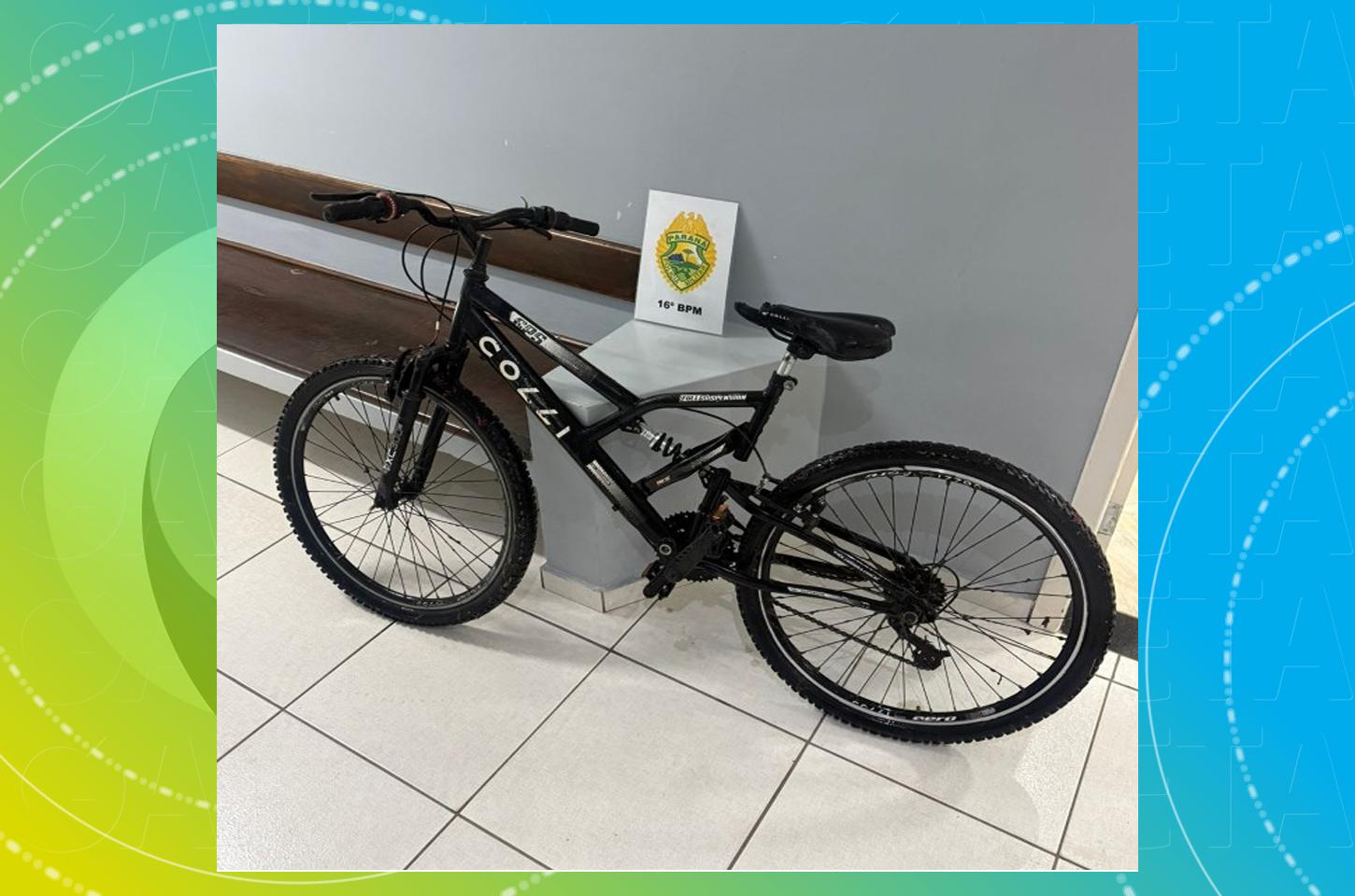Adolescente de 16 anos é flagrado após furtar bicicleta em frente a mercado no bairro Santa Cruz