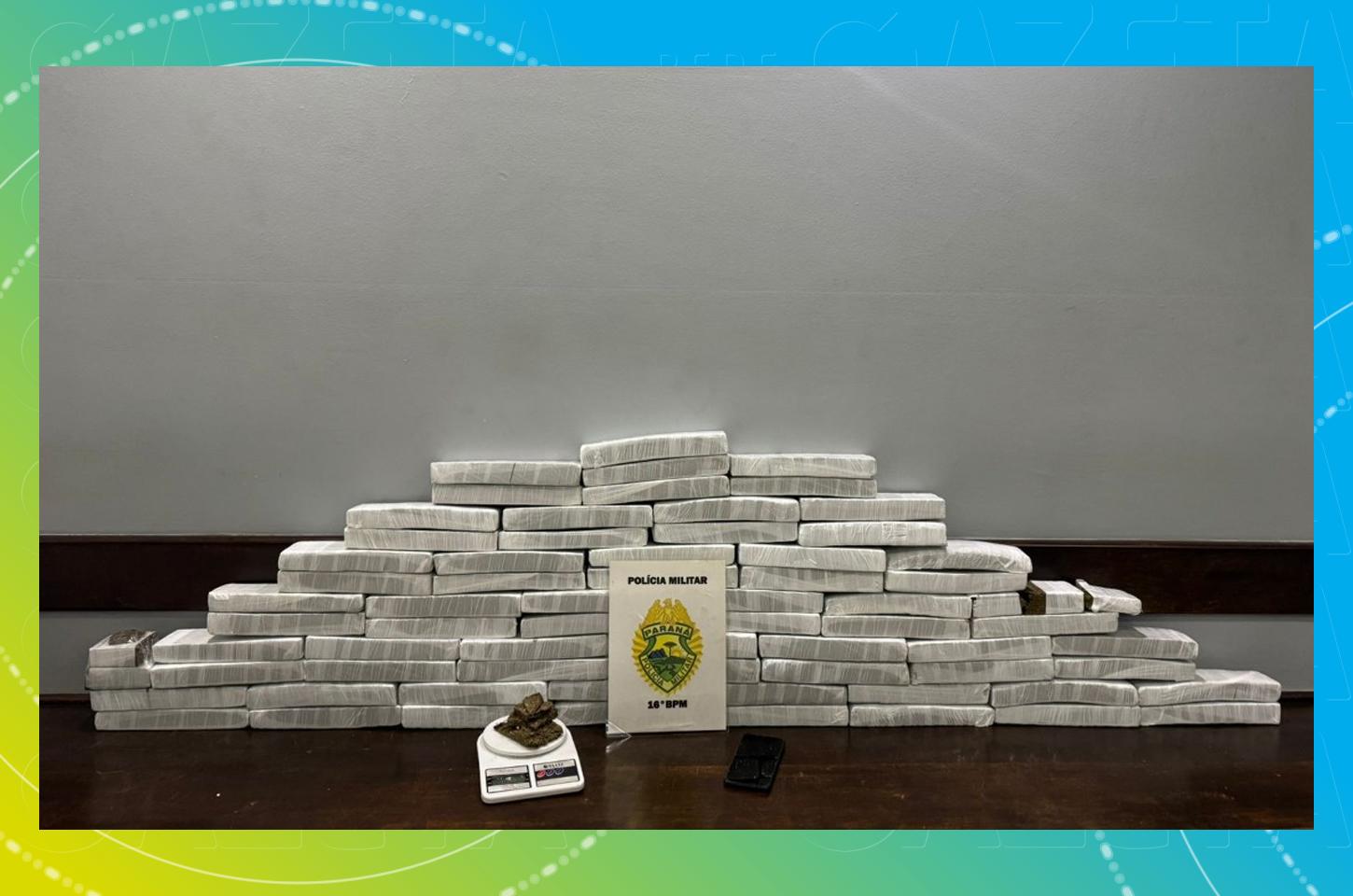 Homem é preso com grande quantidade de maconha na PR-170, em Guarapuava