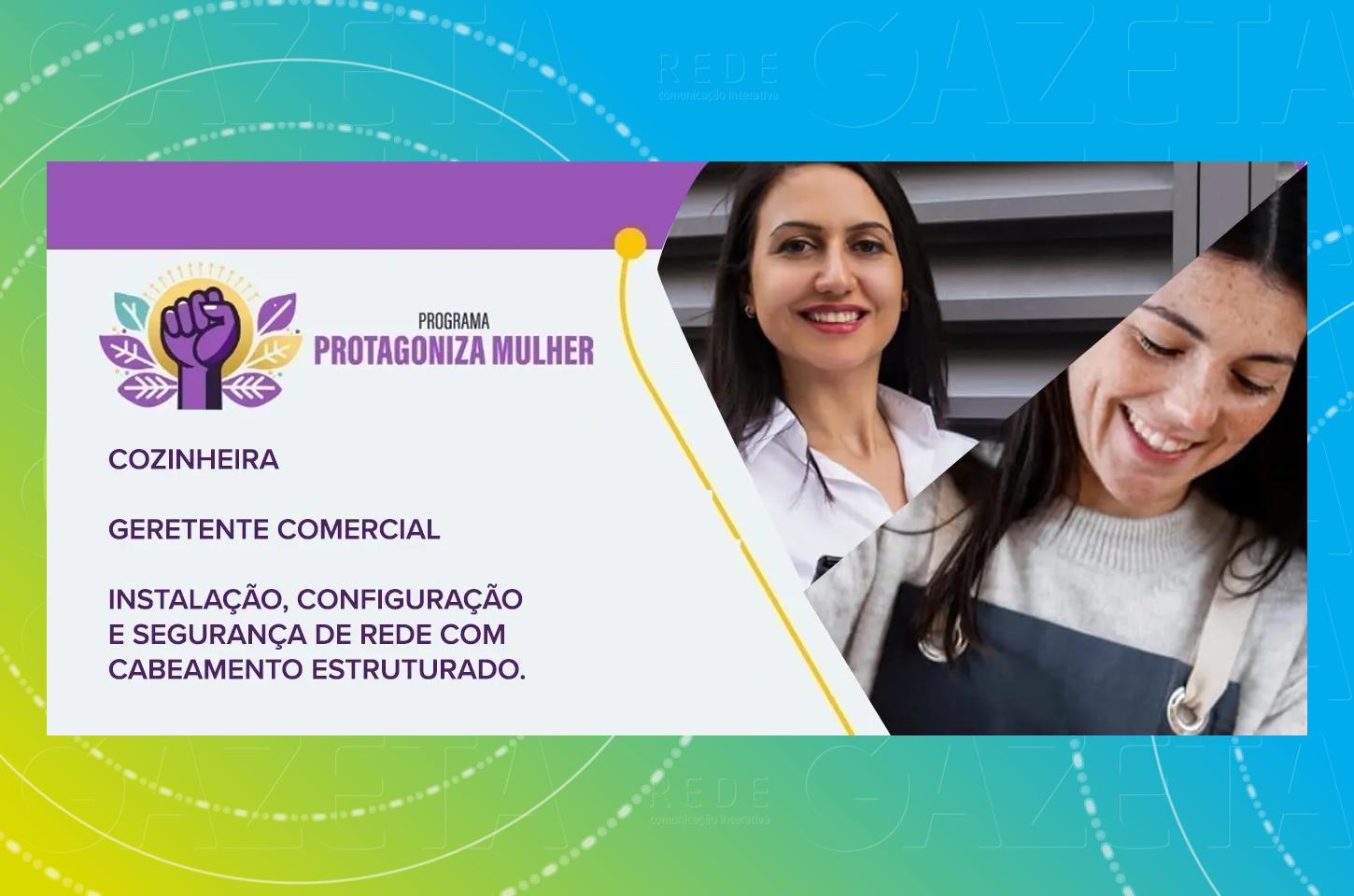 Inscrições para cursos profissionalizantes para mulheres estão abertas