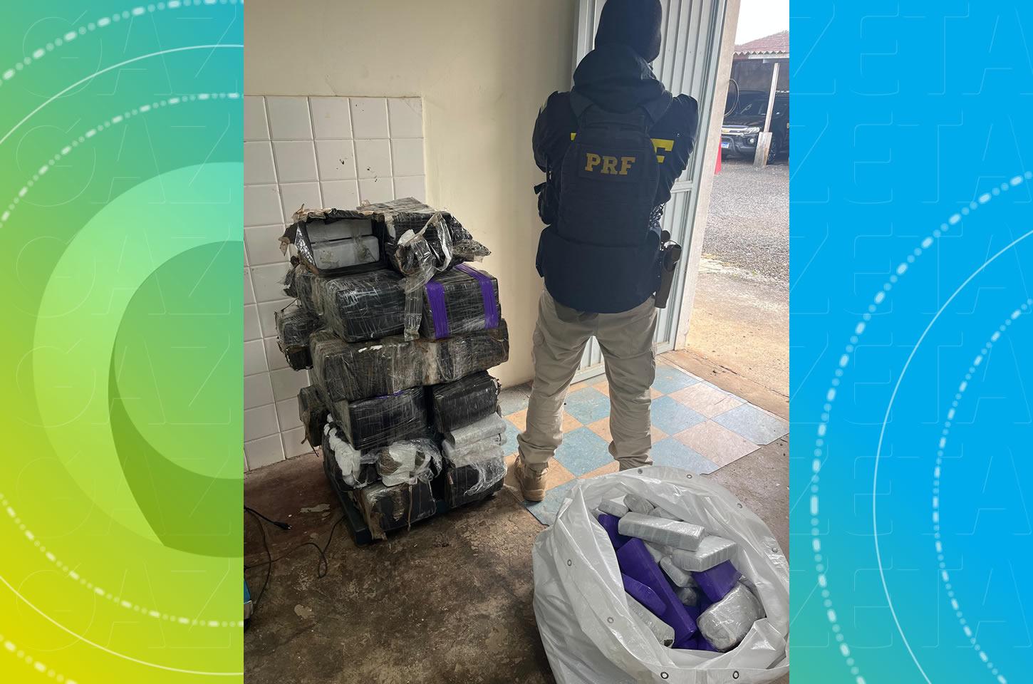 PRF apreende mais de 200 quilos de maconha após acompanhamento tático na BR-277, em Guarapuava (PR)