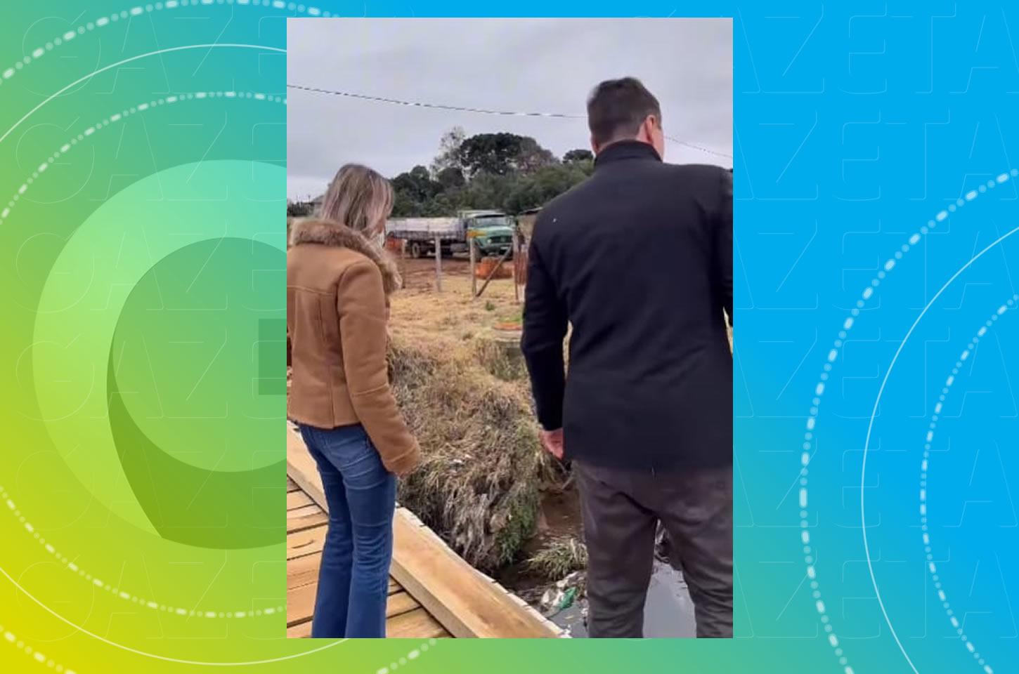 TATI NEZI E DOMINICO AVALIAM ÁREAS DE RISCO PARA CONTER ENCHENTES EM GUARAPUAVA