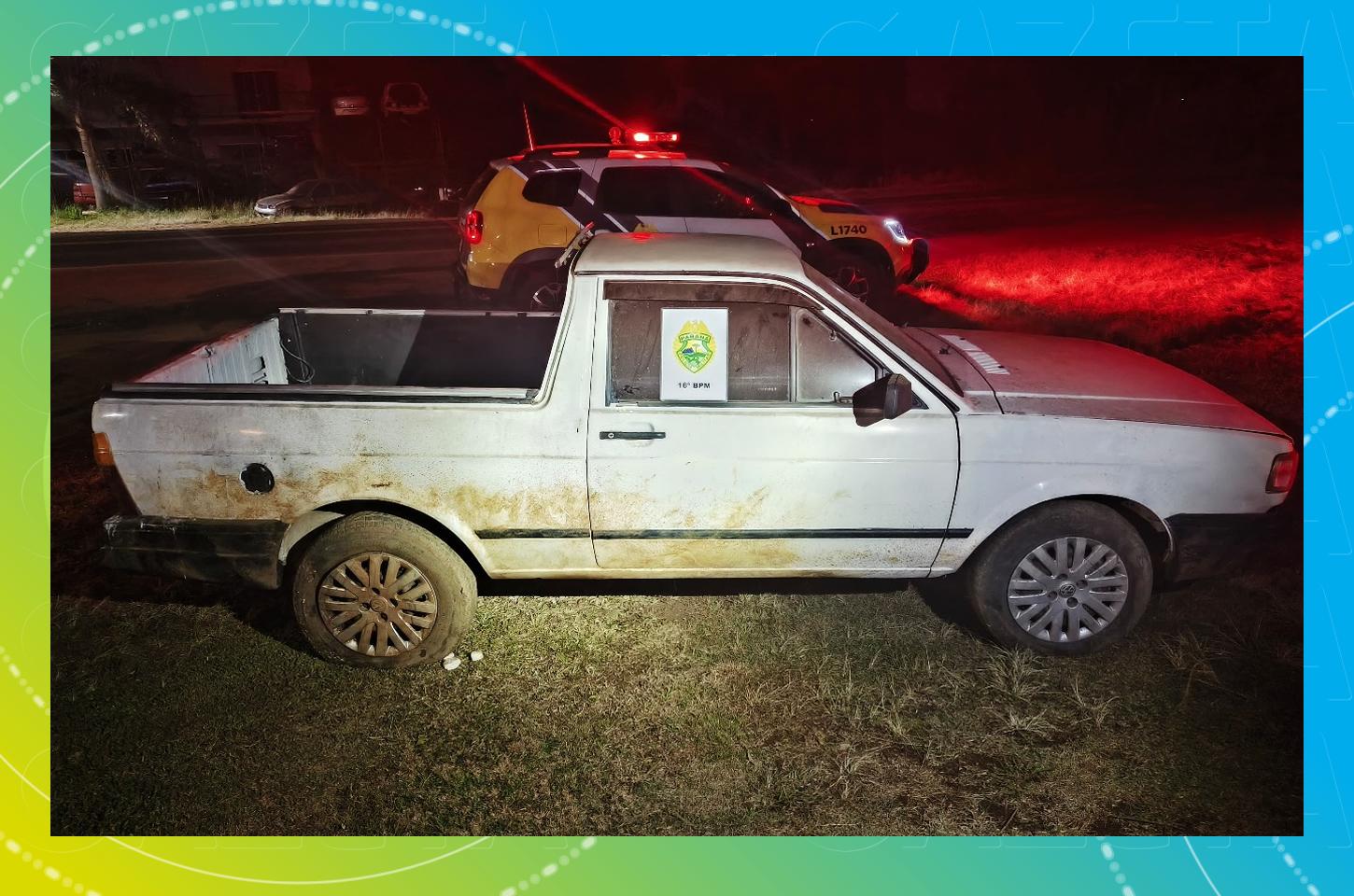 Veículo furtado em 2018 é recuperado pela Patrulha Rural em Guarapuava