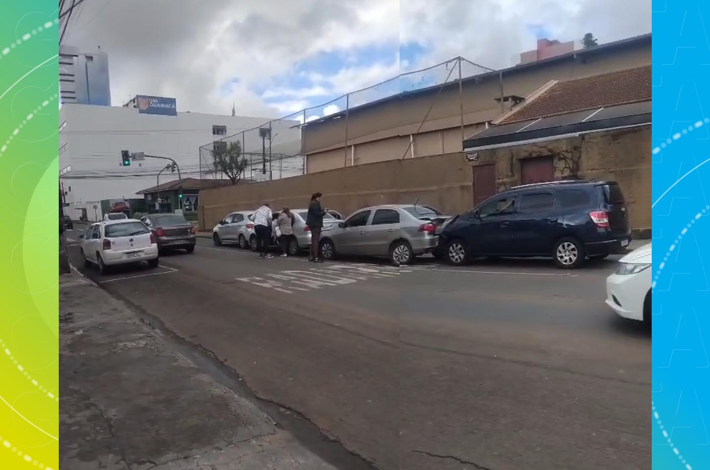 Engavetamento deixa uma pessoa ferida no Centro de Guarapuava