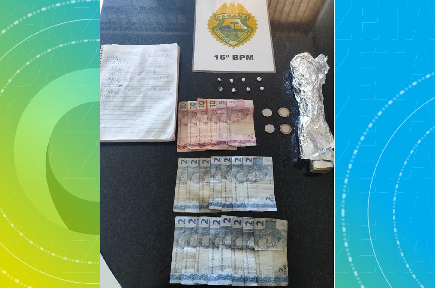 Homem é preso por tráfico de drogas após tentar fugir da PM em Guarapuava