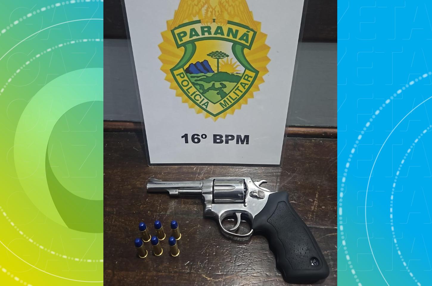 Jovem de 18 anos é preso com revólver carregado em Guarapuava