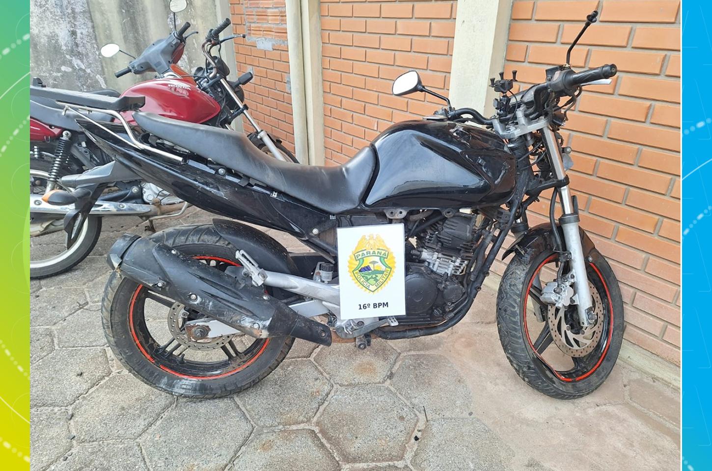 Polícia recupera motocicleta furtada em Guarapuava