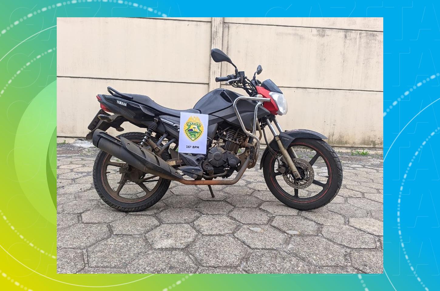 Polícia recupera motocicleta furtada em Guarapuava