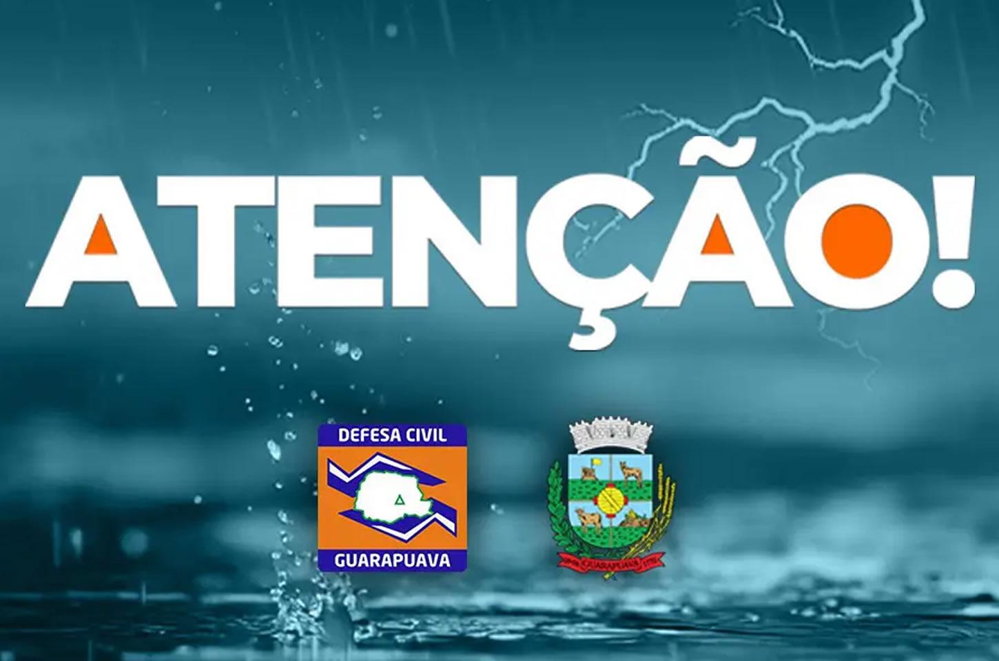 Prefeitura de Guarapuava alerta sobre possível tempestade com ventos de até 90 km/h