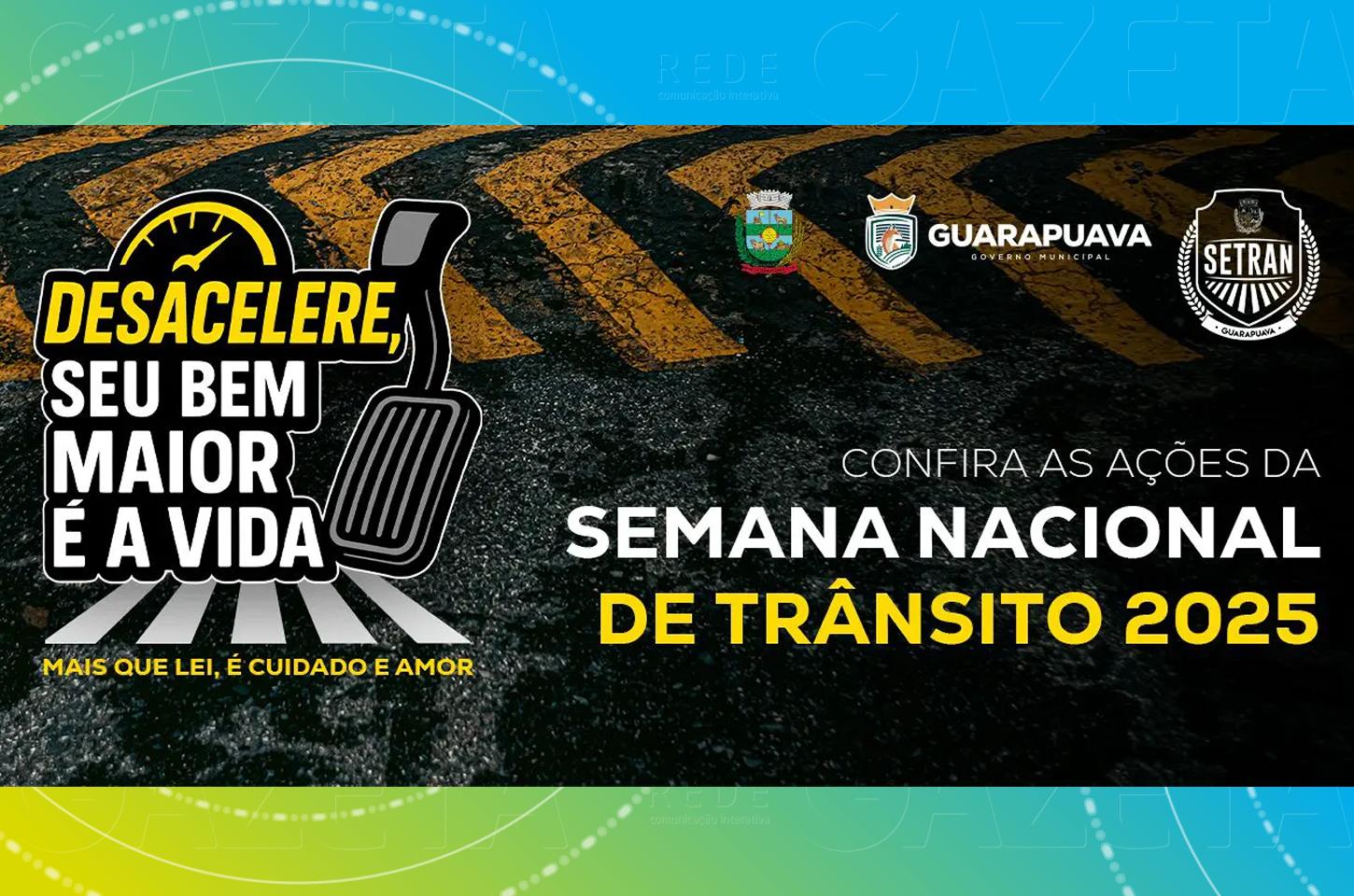 Prefeitura de Guarapuava intensifica ações educativas na Semana Nacional de Trânsito