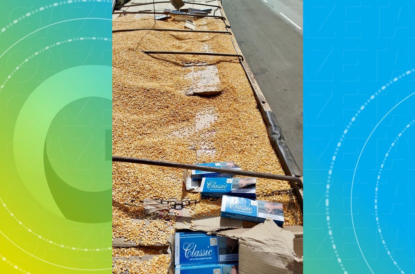 PRF apreende 150 mil maços de cigarros contrabandeados na BR-277