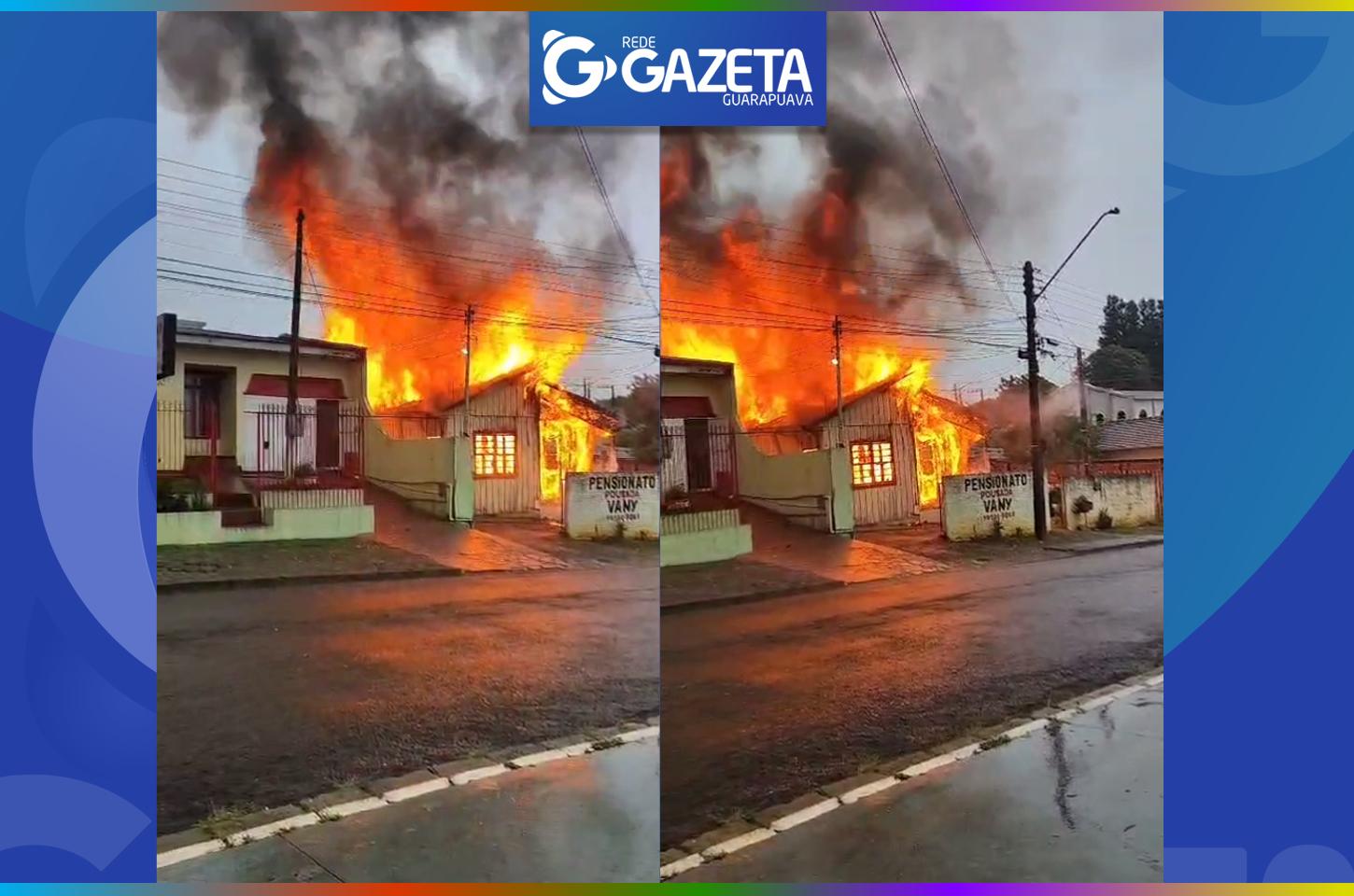 Homem é preso após incendiar pensionato e tentar matar ex-namorada em Guarapuava
