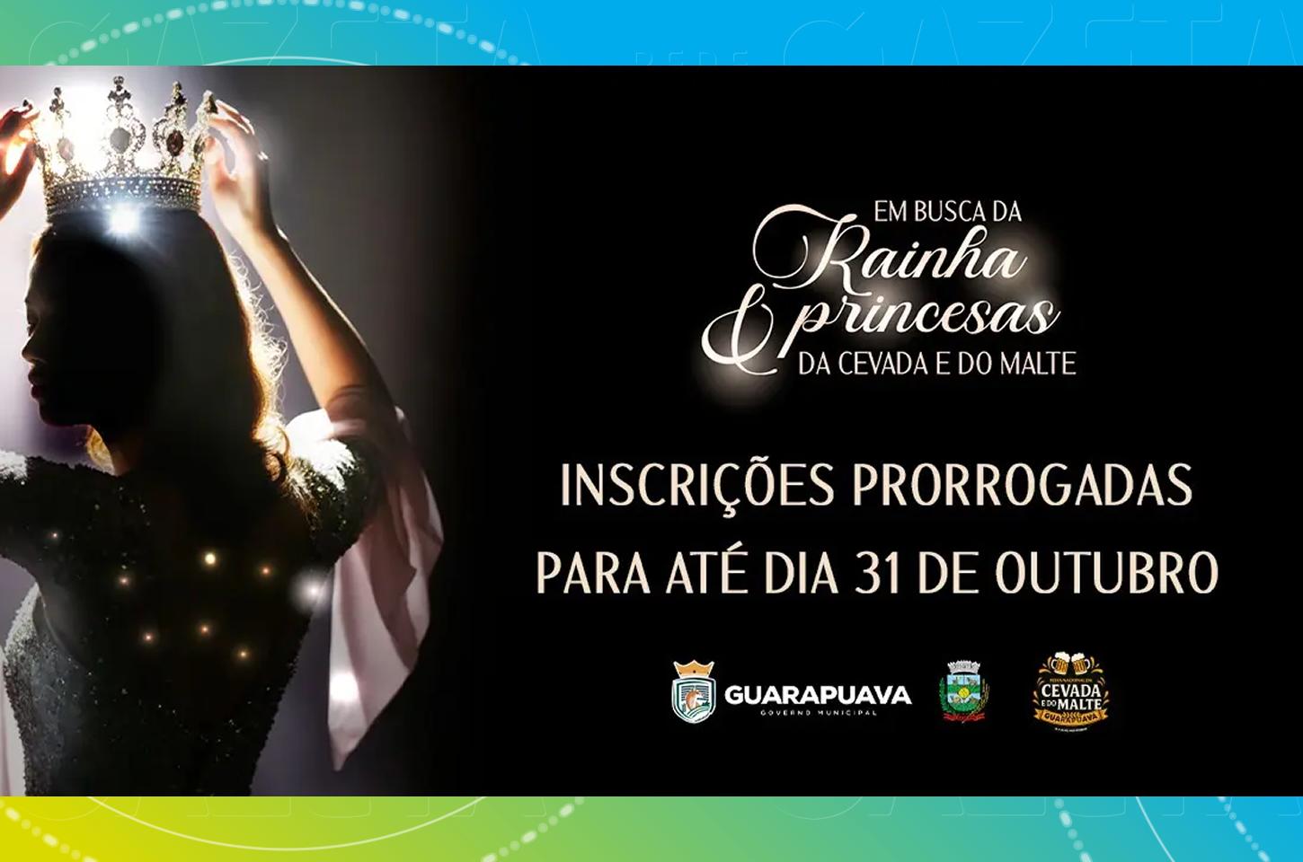 Inscrições para o concurso da Rainha e Princesas da Festa da Cevada e do Malte são prorrogadas até 31 de outubro