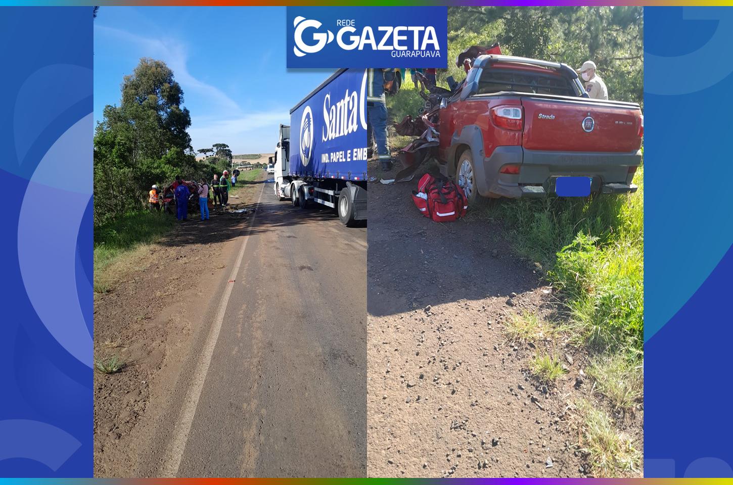 Colisão frontal na PRC-466 deixa motorista morto em Guarapuava