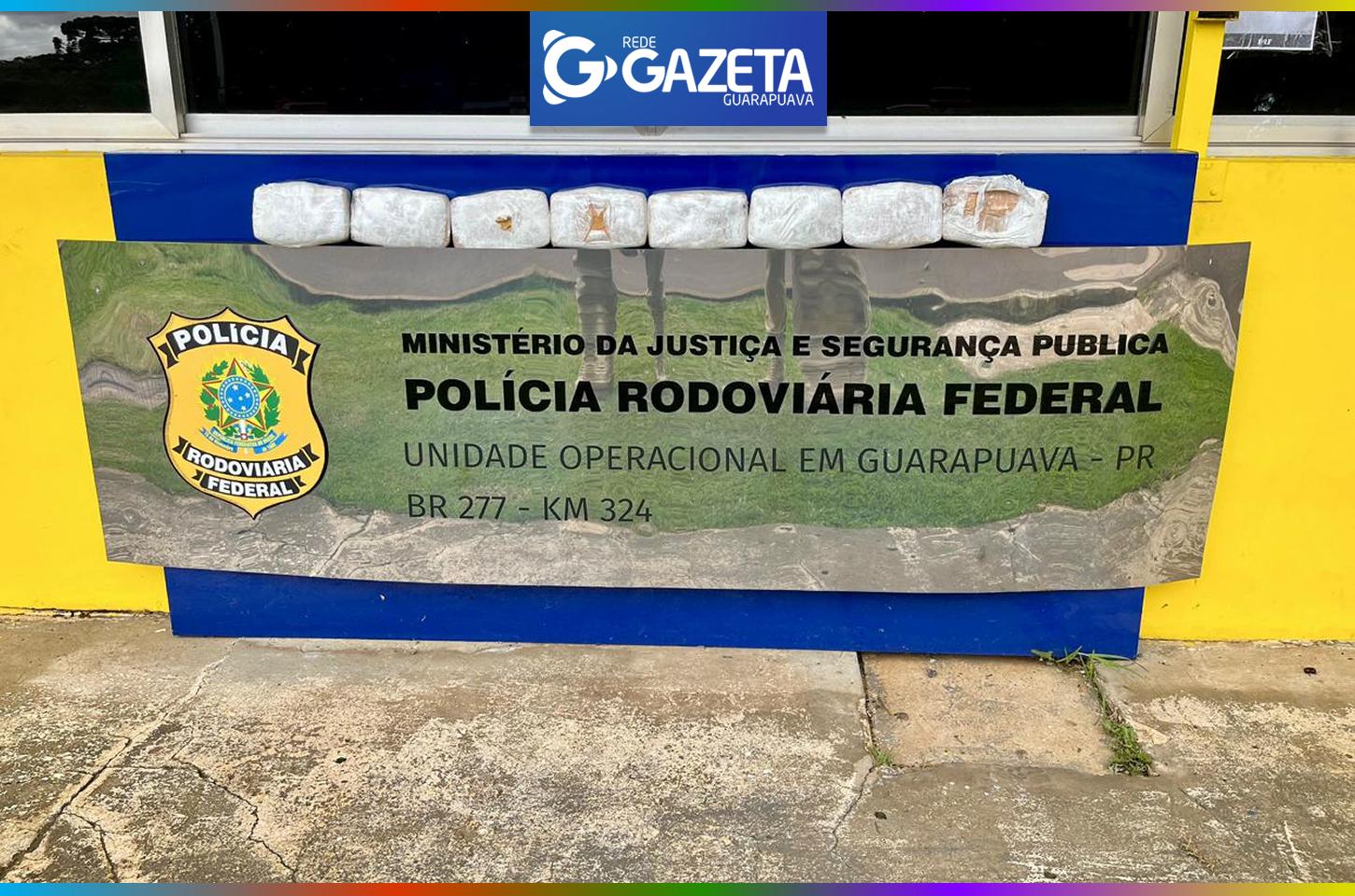 PRF apreende mais de 8 quilos de crack escondidos em veículo na BR-277, em Guarapuava (PR)