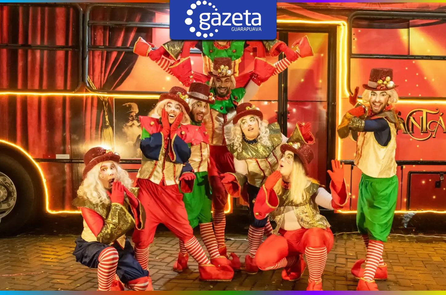 “Fantástico Ônibus” chega em Guarapuava nesta terça (9) trazendo encanto e Papai Noel