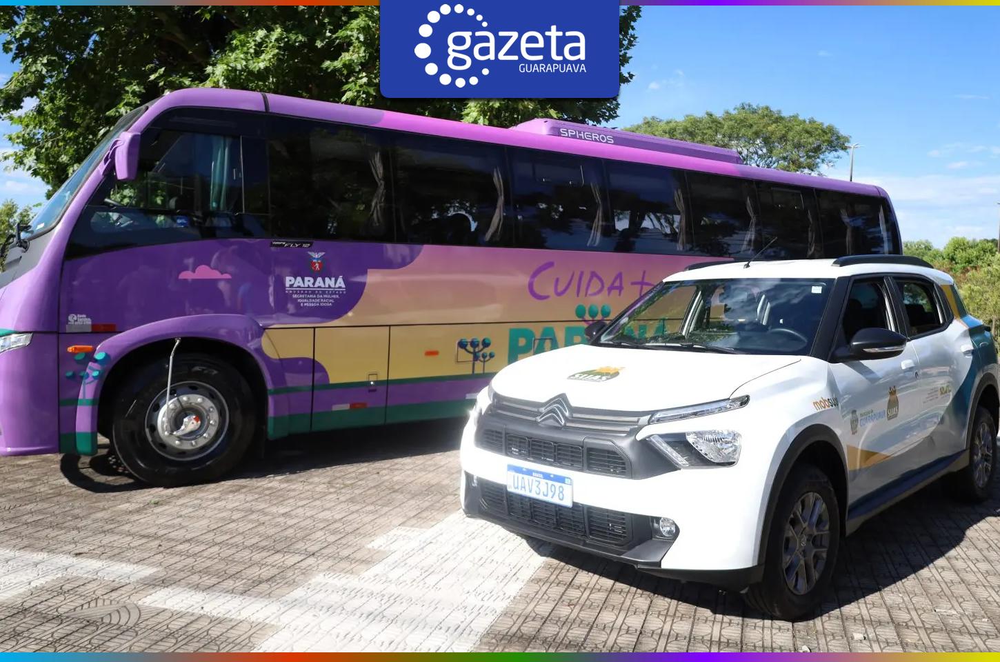 Guarapuava recebe ônibus para os idosos e carro para a Associação Guarapuava Mundo Azul