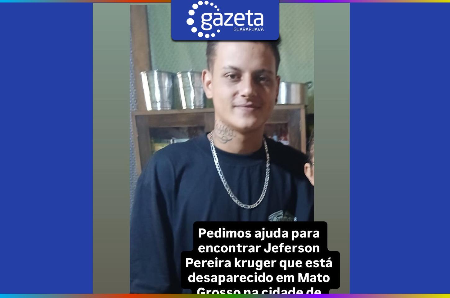 Jovem de Guarapuava desaparece em cidade do Mato Grosso, e colegas relatam ameaças antes de deixarem o local