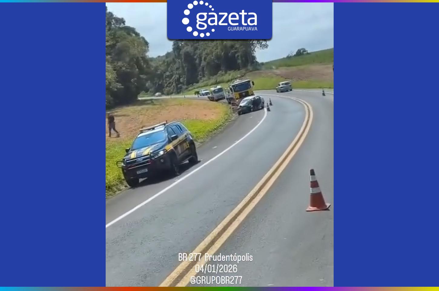Colisão frontal na BR-277 deixa dois mortos em Prudentópolis