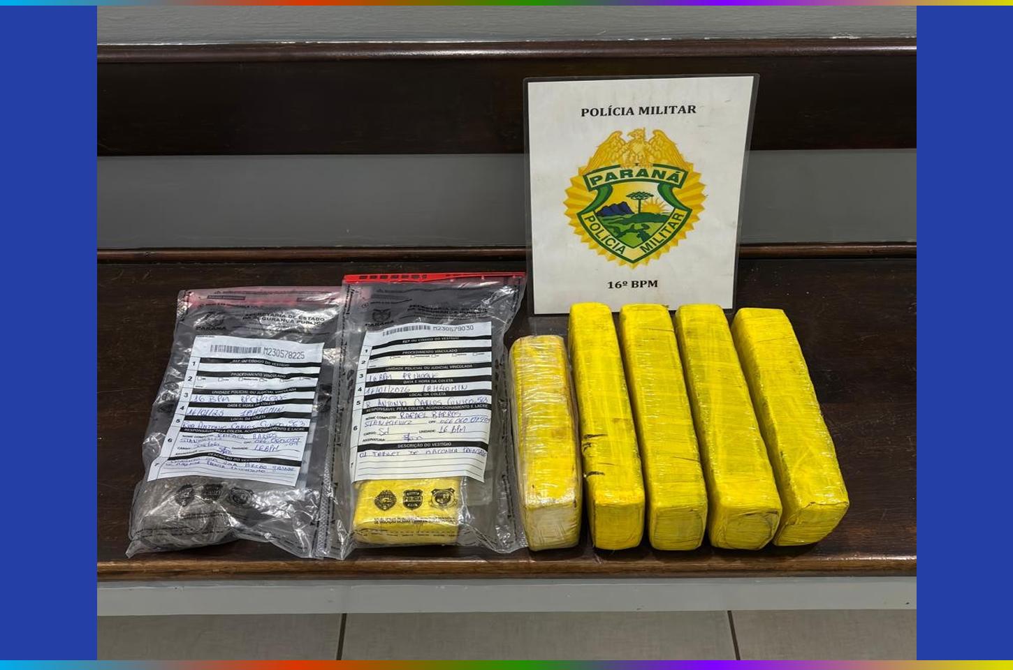 Jovem é preso com quase 5 quilos de maconha durante patrulhamento na Vila Bela