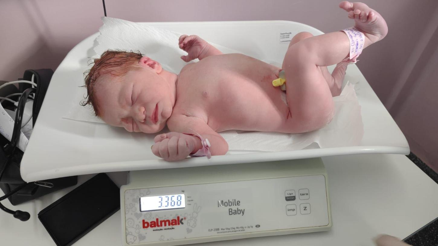 Nasce Alícia Sene no Hospital Santa Teresa, em Guarapuava