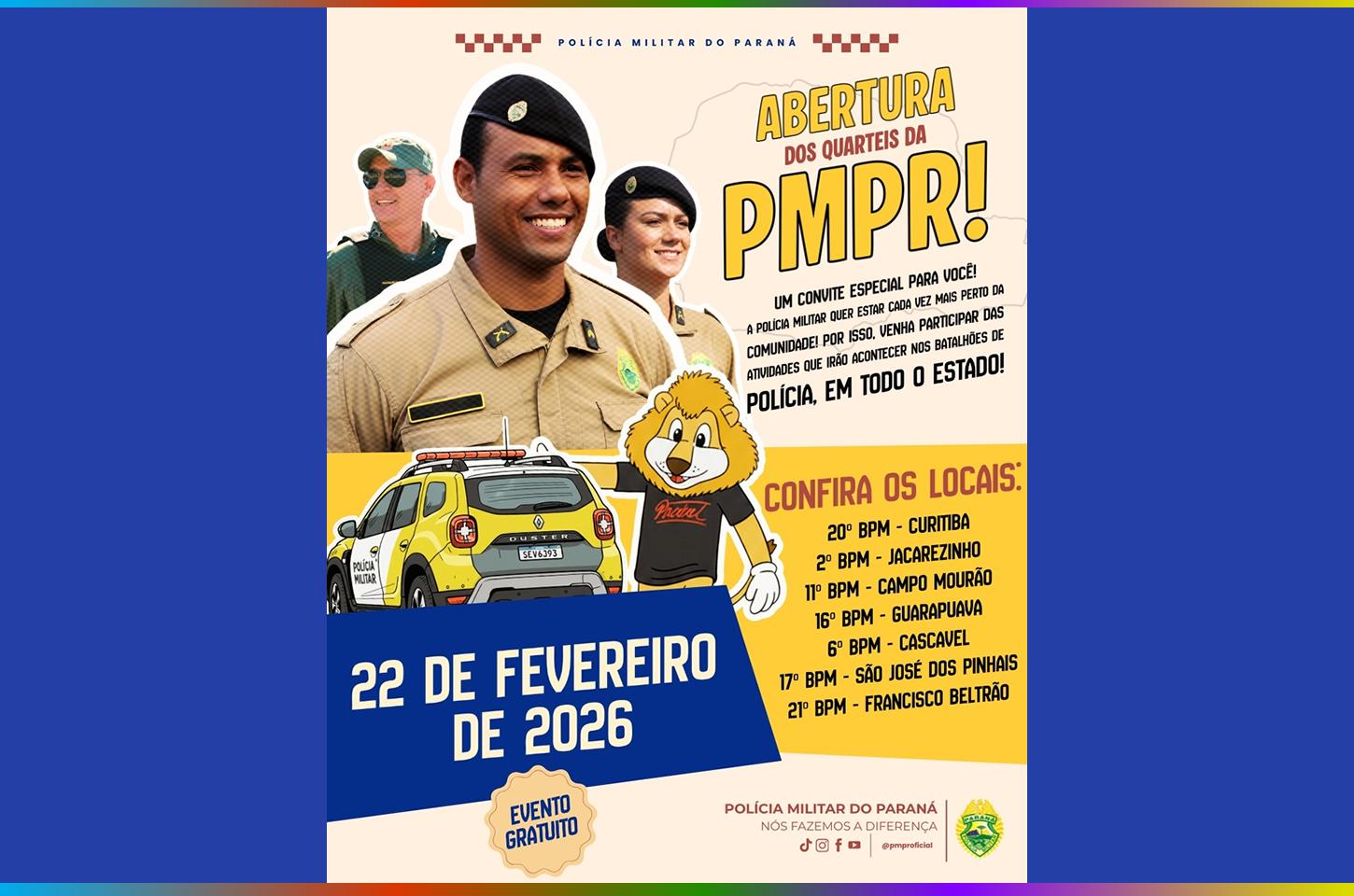 16º Batalhão da PM promove “Abertura dos Quartéis” em Guarapuava