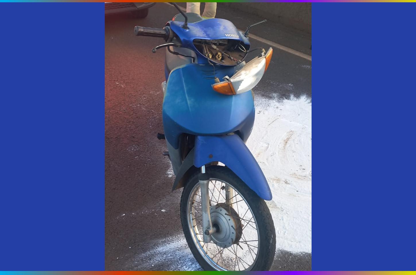 Colisão lateral deixa motociclista ferido na PRC-466 em Guarapuava