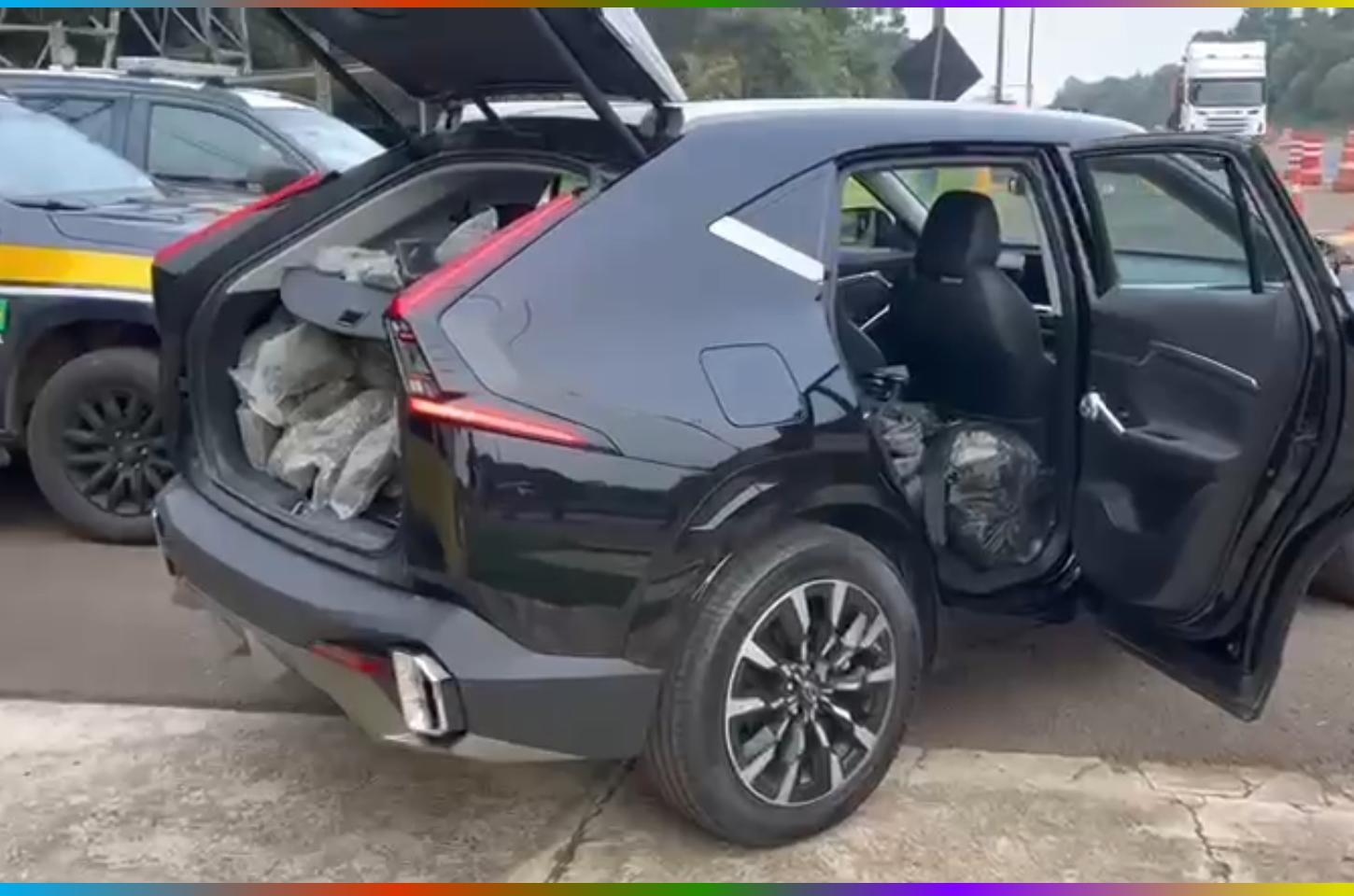 PRF apreende mais de 200 quilos de maconha durante fiscalização na BR-277, em Guarapuava (PR)