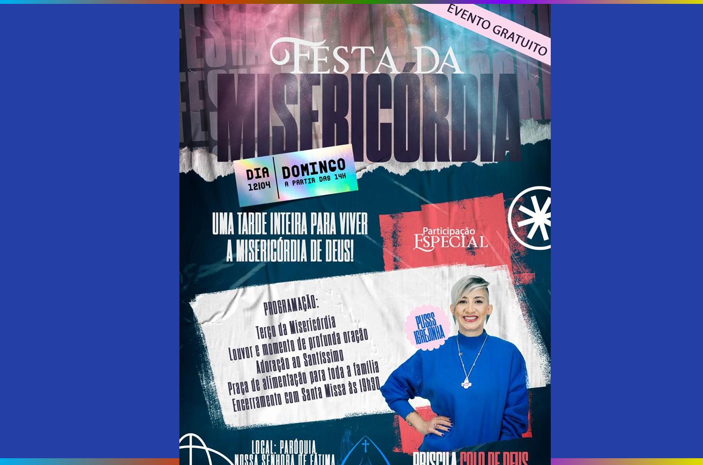 Festa da Misericórdia promete tarde de fé e espiritualidade em Guarapuava