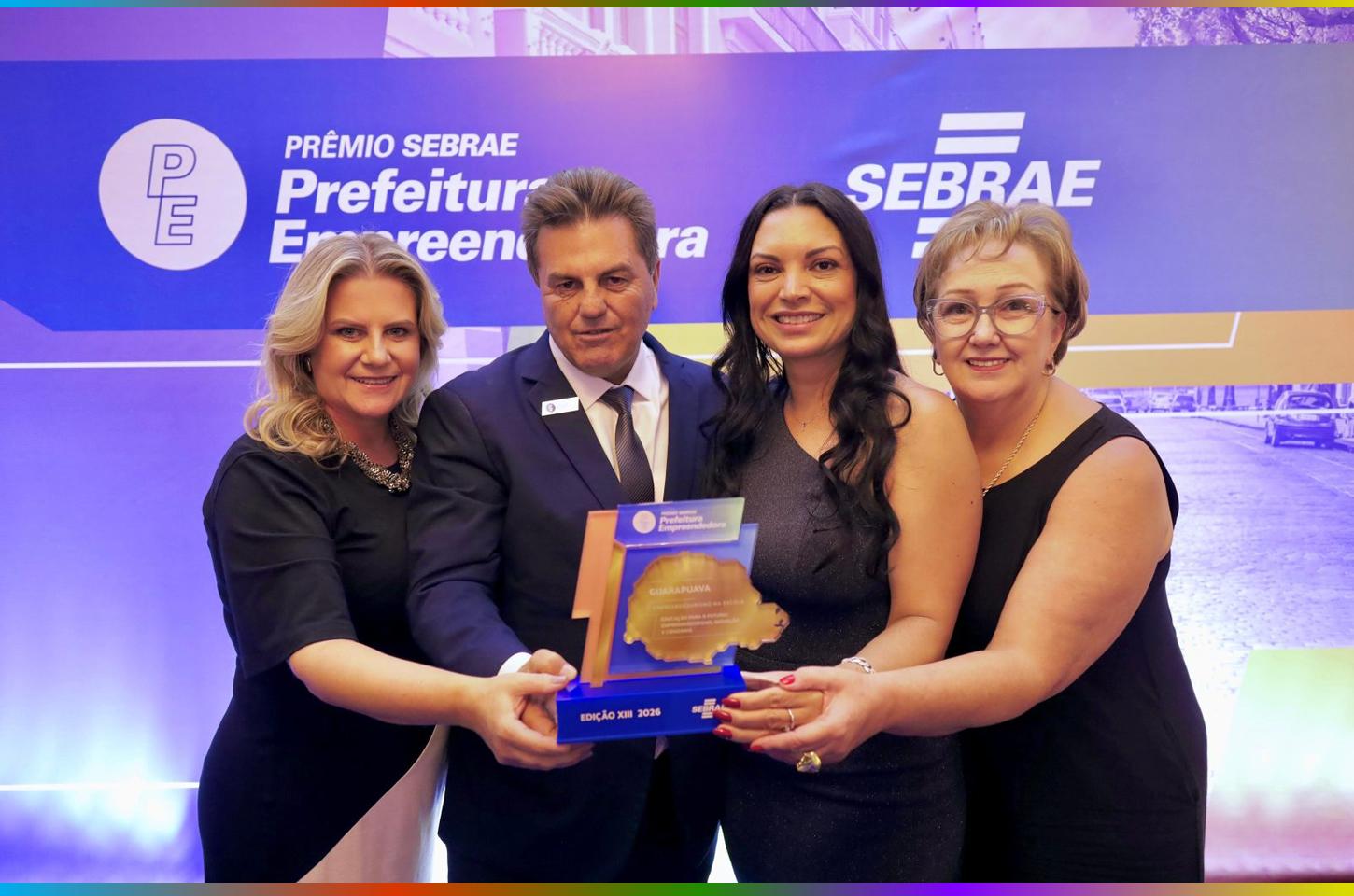 Guarapuava vence Prêmio Sebrae Prefeitura Empreendedora na categoria Empreendedorismo na Escola