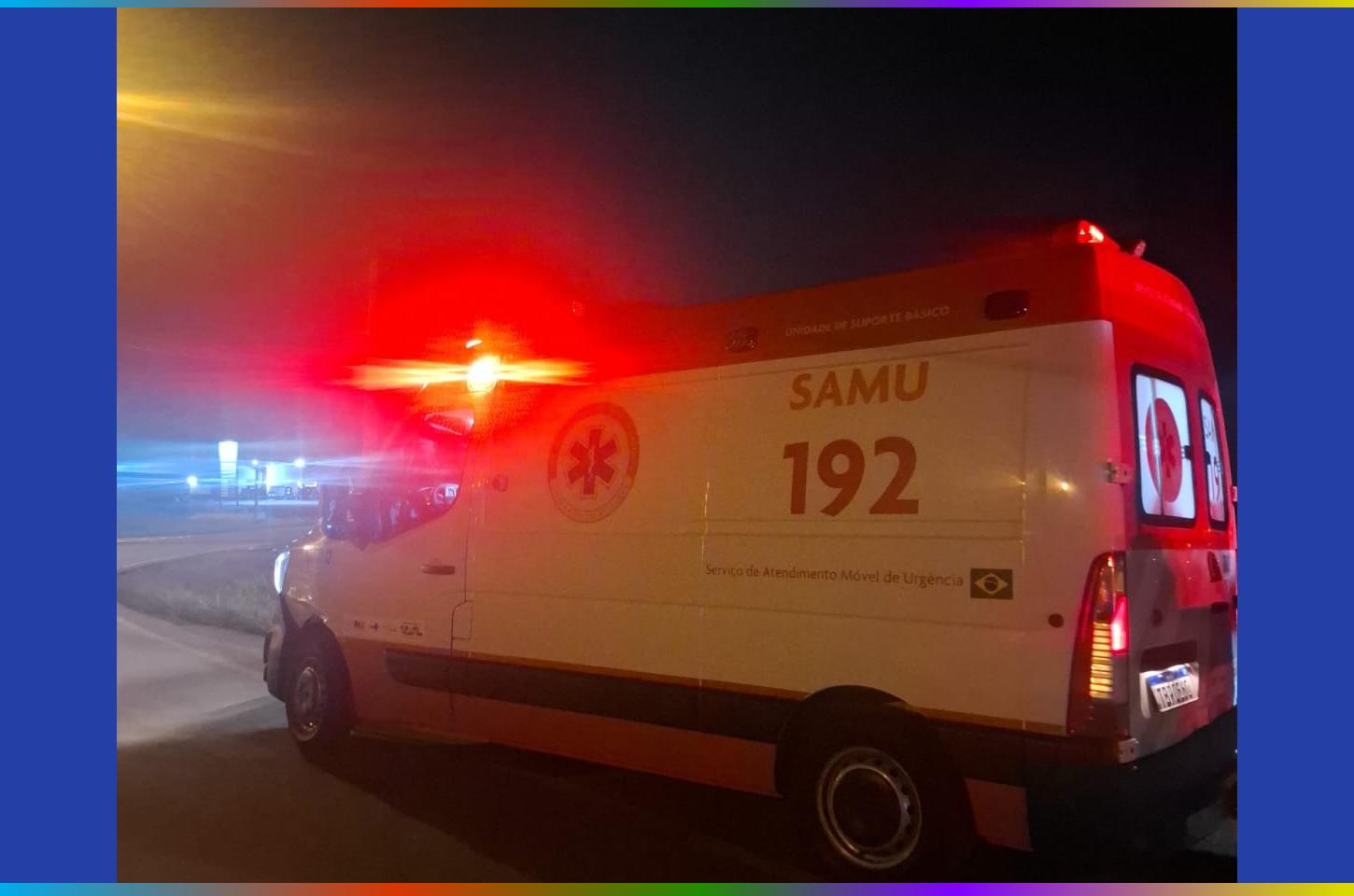Acidente envolvendo ambulância do Samu termina com morte de pedestre na PR-170, em Pinhão