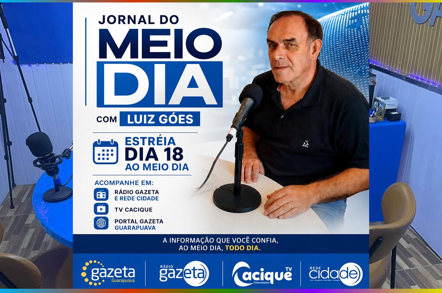 Estreia do Jornal do Meio-Dia marca nova fase da programação das emissoras da Central de Mídia Regional