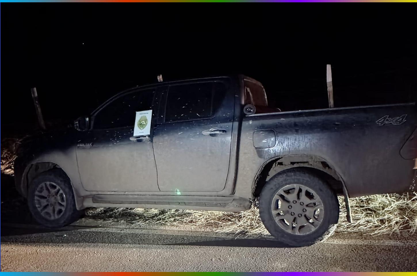 Caminhonete furtada é recuperada em estrada rural de Guarapuava