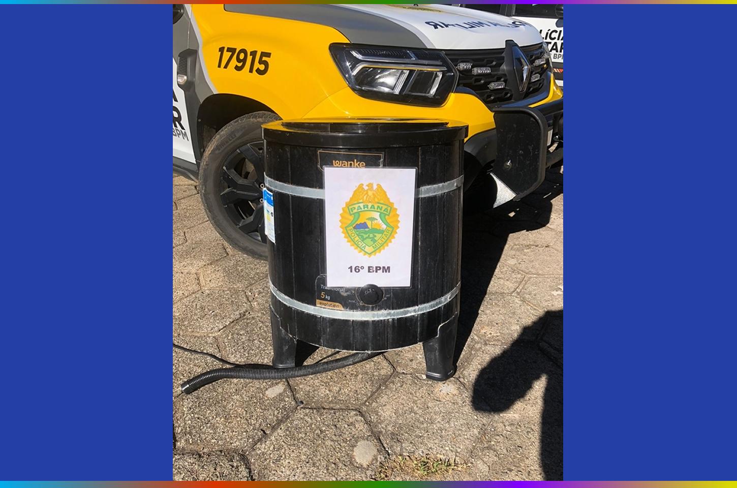Máquina de lavar furtada de idosa é recuperada pela Polícia Militar em Guarapuava