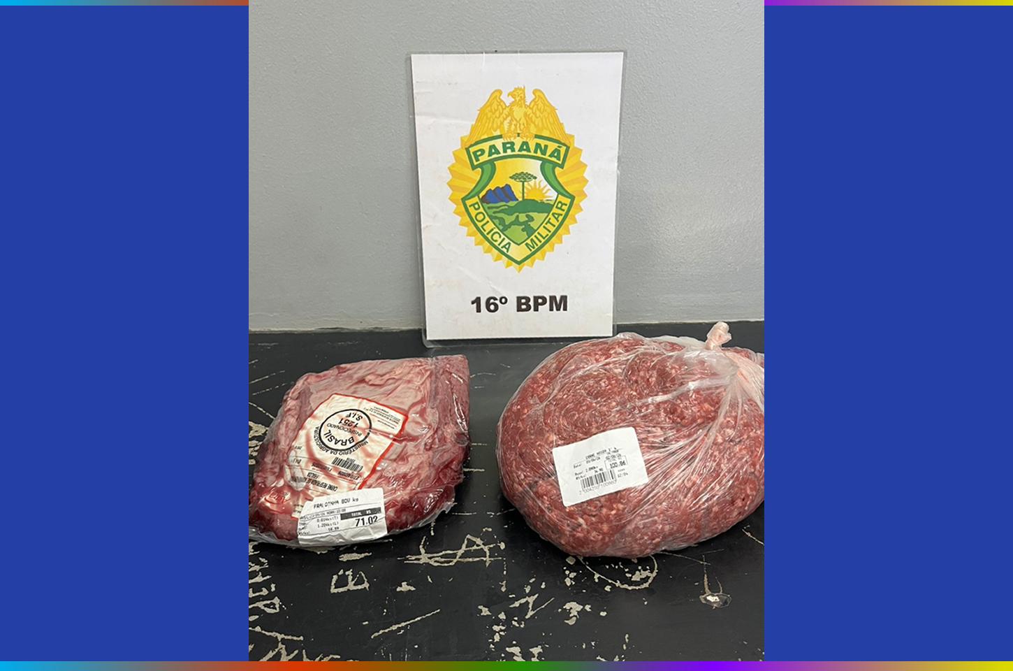 Mulher é detida após furtar carnes em supermercado de Guarapuava