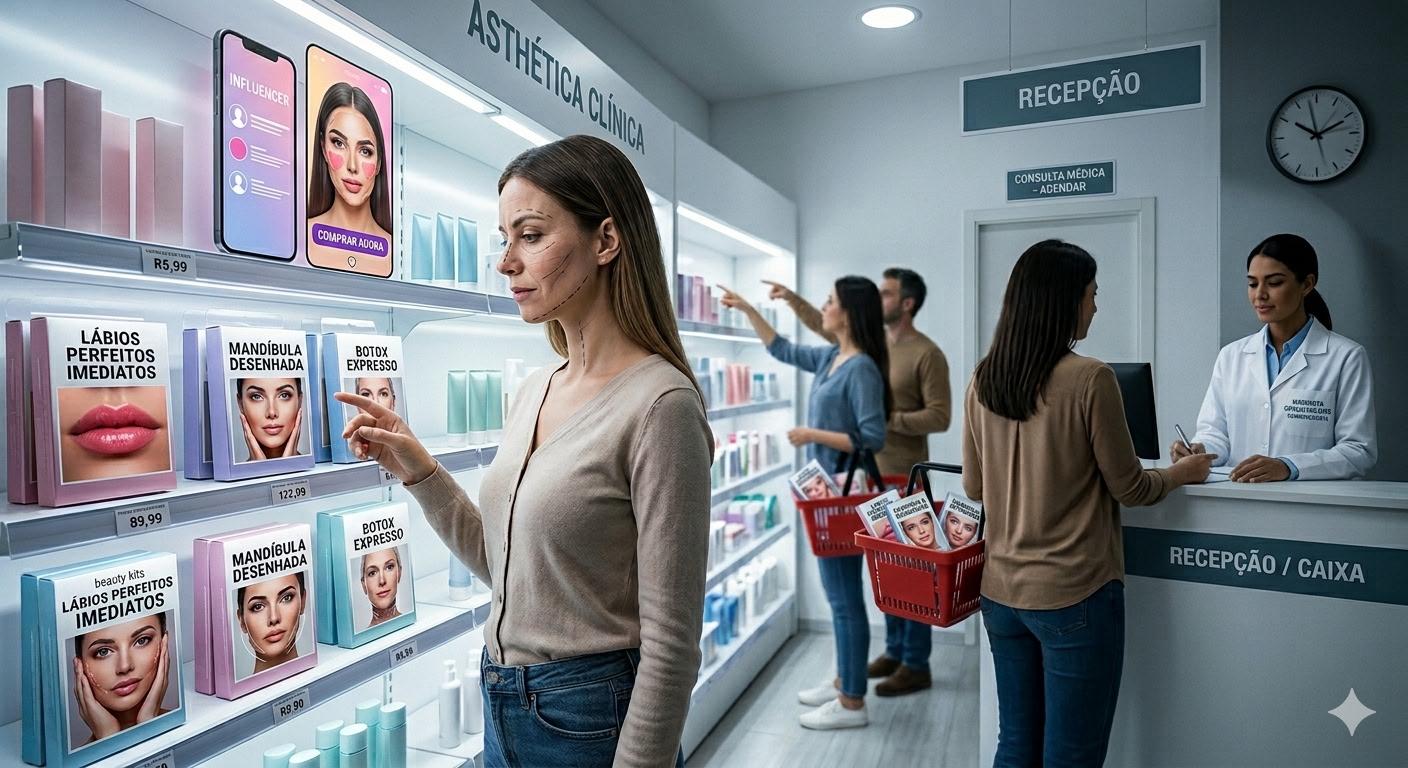 O Preço da Beleza Imediatista: Quando o Rosto Perfeito Vira um Produto de Prateleira