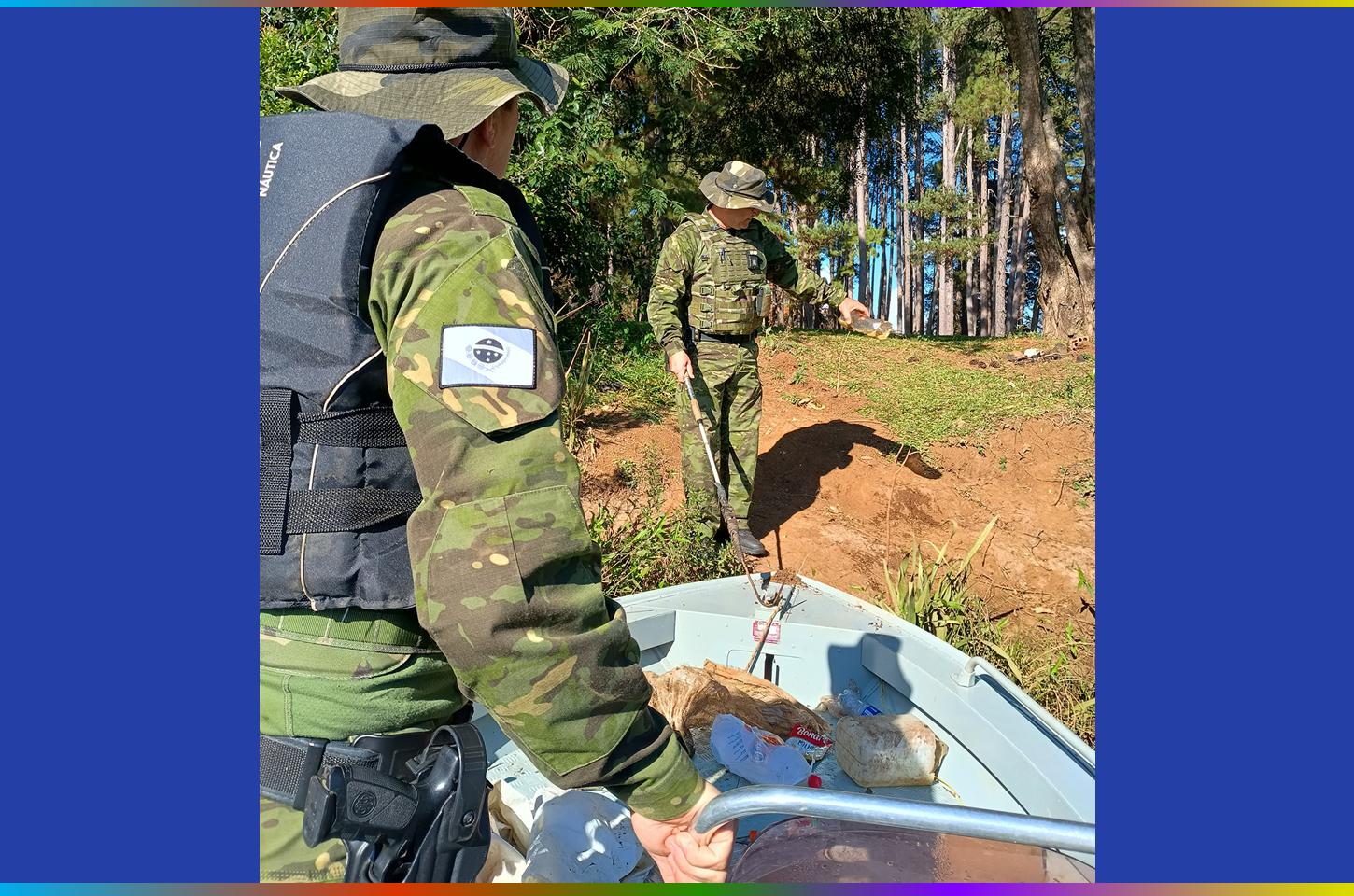 POLÍCIA AMBIENTAL PARTICIPA DE AÇÃO DE LIMPEZA E CONSCIENTIZAÇÃO AMBIENTAL EM GUARAPUAVA