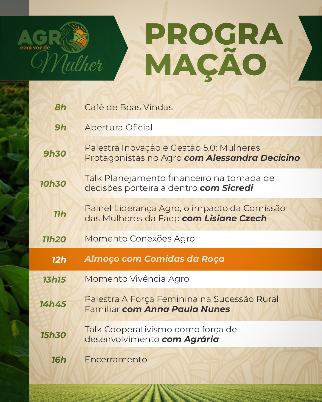 "O Agro com Voz de Mulher foi criado por mulheres que vivem e atuam diariamente no agronegócio"