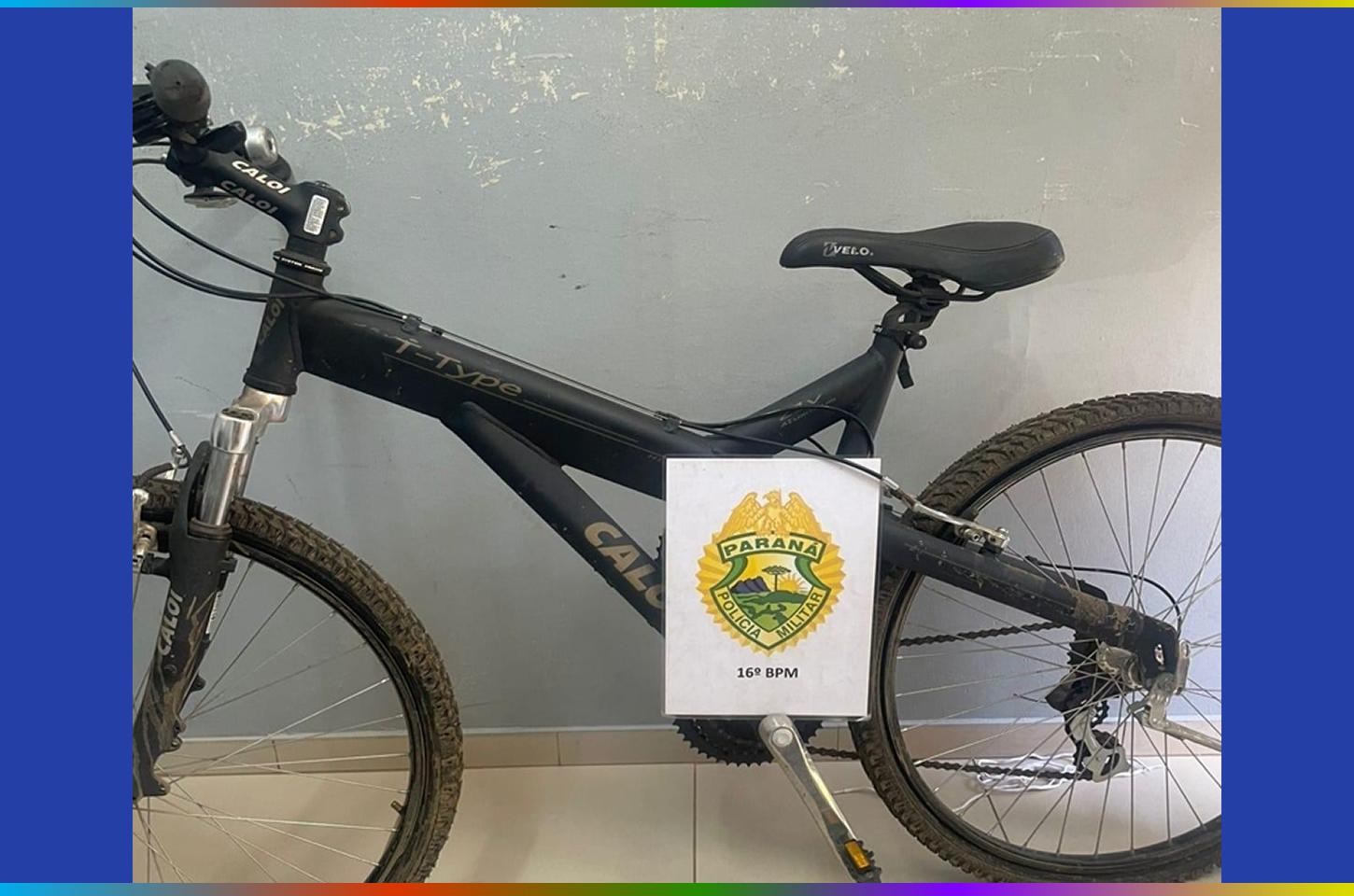 Suspeito é preso após furtar bicicleta e ser localizado com o objeto em Guarapuava