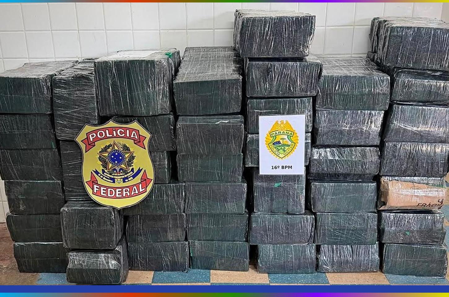 Caminhão é apreendido com mais de 900 quilos de maconha na BR-277, em Candói