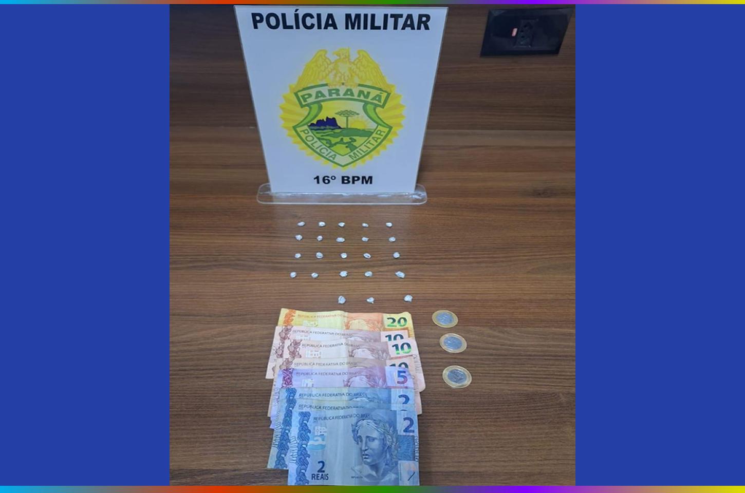 Homem é preso com pedras de crack prontas para venda no Centro de Guarapuava